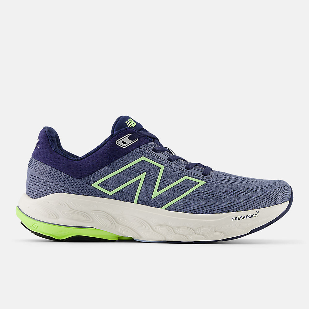 New Balance Fresh Foam X 860v14 Shoes Arctic Grey with Bleached Lime Glo and NB Navy